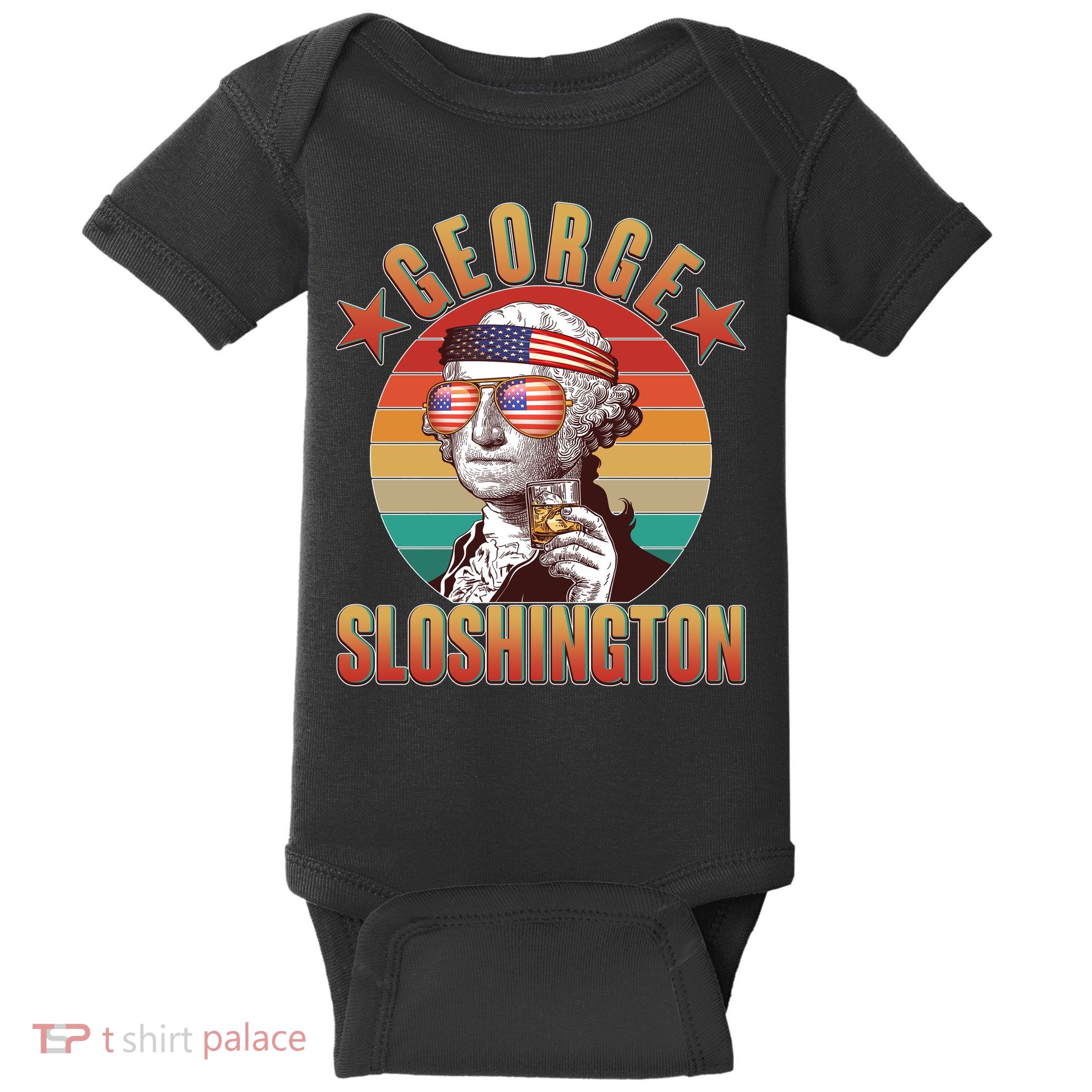 Funny Vintage George Sloshington Baby Bodysuit
