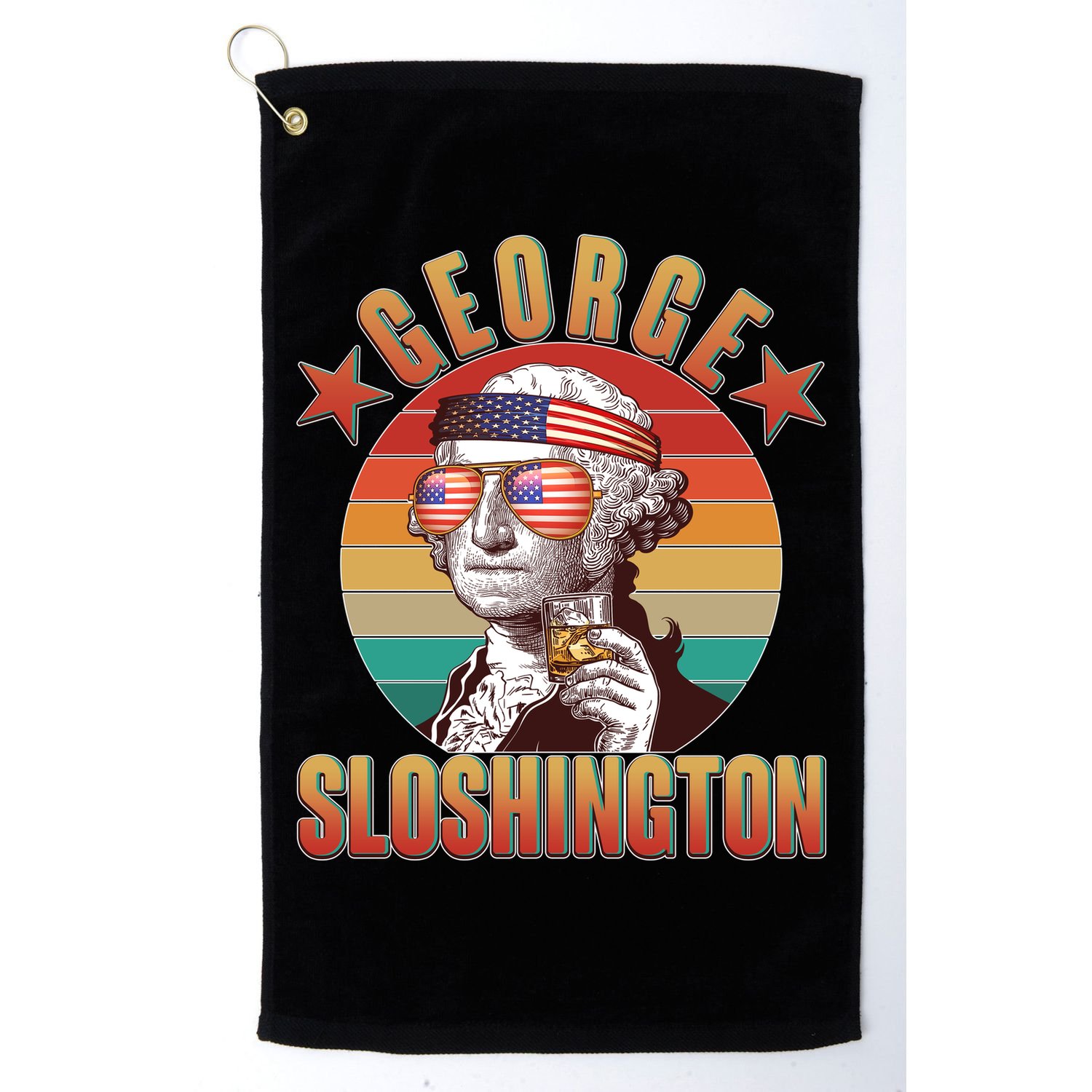 Funny Vintage George Sloshington Golf Towel