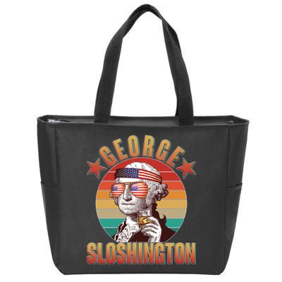 Funny Vintage George Sloshington Zip Tote Bag