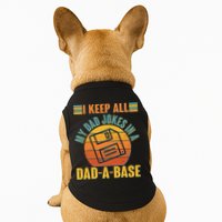 Funny Vintage I Keep All My Dad Jokes In A Dad-A-Base Doggie Tank