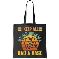 Funny Vintage I Keep All My Dad Jokes In A Dad-A-Base Bag