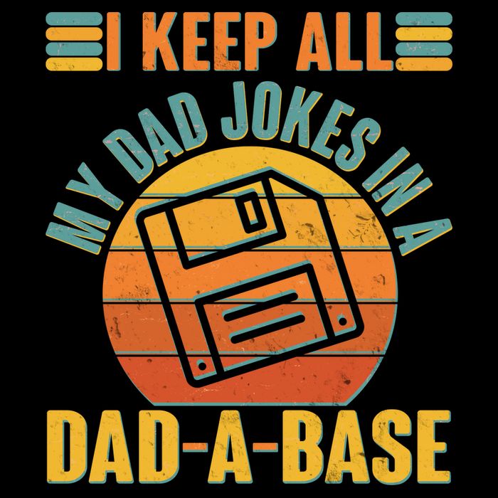 Funny Vintage I Keep All My Dad Jokes In A Dad-A-Base Youth Performance Sprint T-Shirt