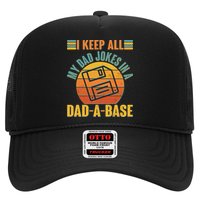 Funny Vintage I Keep All My Dad Jokes In A Dad-A-Base Hat