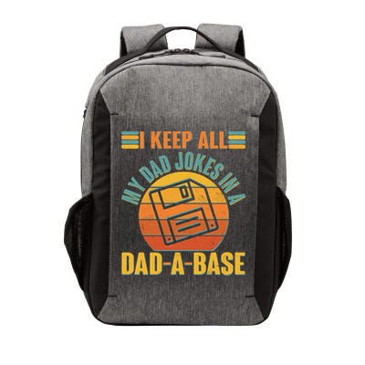 Funny Vintage I Keep All My Dad Jokes In A Dad-A-Base Vector Backpack