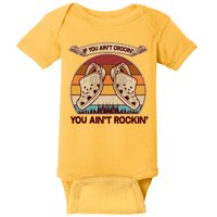 Funny Vintage If You Ain't Crocin' You Ain't Rockin Baby Bodysuit