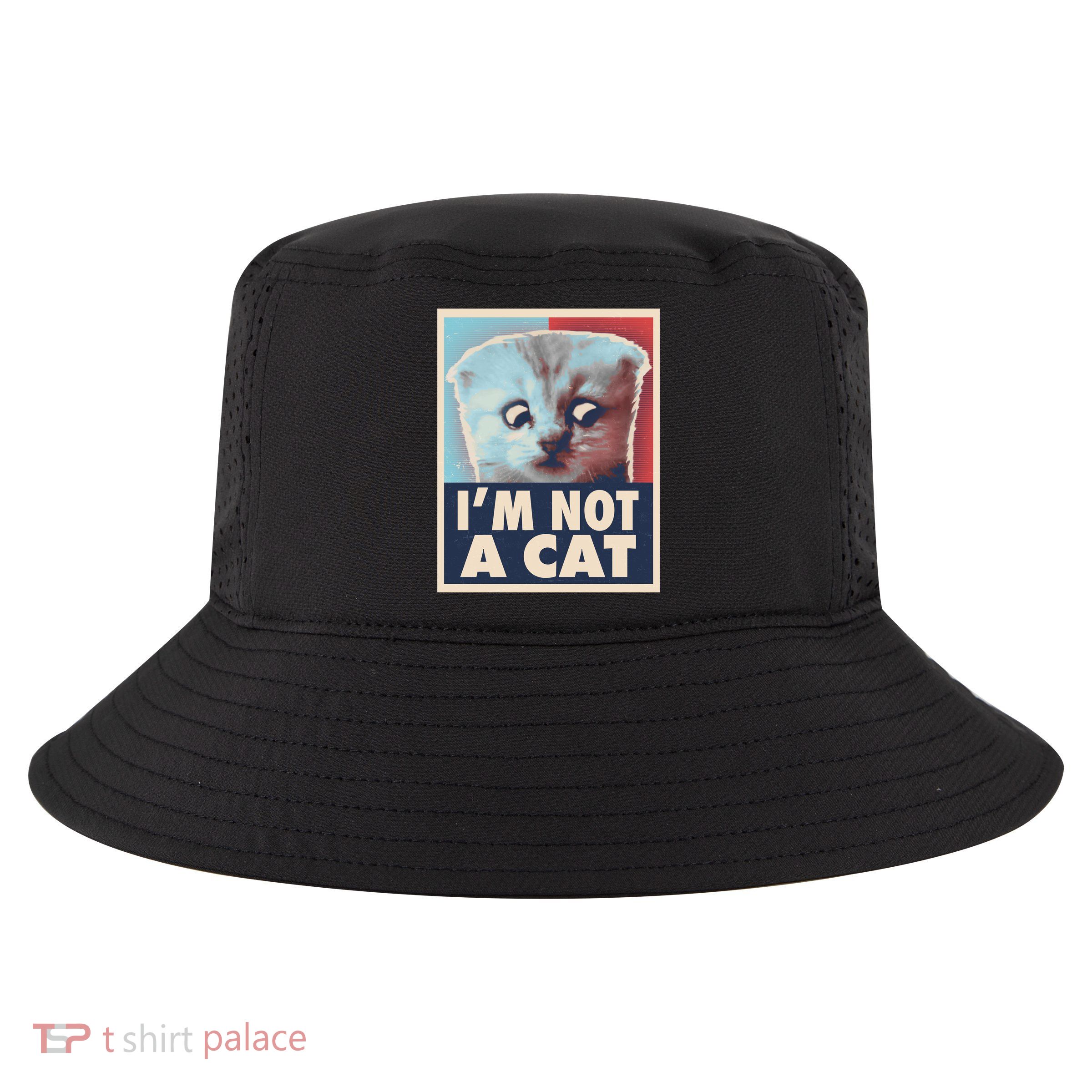Funny Vintage I'm Not A Cat Zoom Lawyer Cat Meme Cool Comfort Performance Bucket Hat