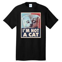 Funny Vintage I'm Not A Cat Zoom Lawyer Cat Meme Tall T-Shirt