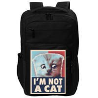 Funny Vintage I'm Not A Cat Zoom Lawyer Cat Meme Impact Tech Backpack