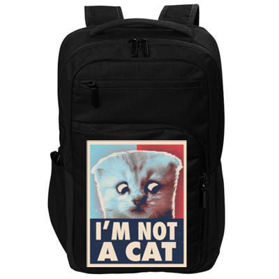 Funny Vintage I'm Not A Cat Zoom Lawyer Cat Meme Impact Tech Backpack