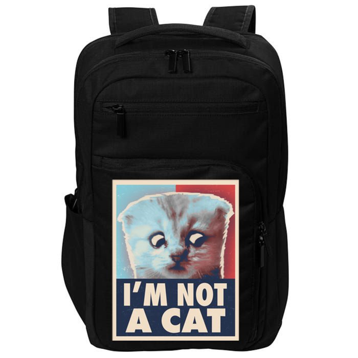 Funny Vintage I'm Not A Cat Zoom Lawyer Cat Meme Impact Tech Backpack