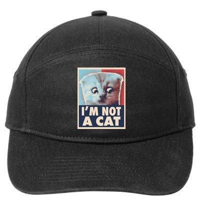 Funny Vintage I'm Not A Cat Zoom Lawyer Cat Meme 7-Panel Snapback Hat