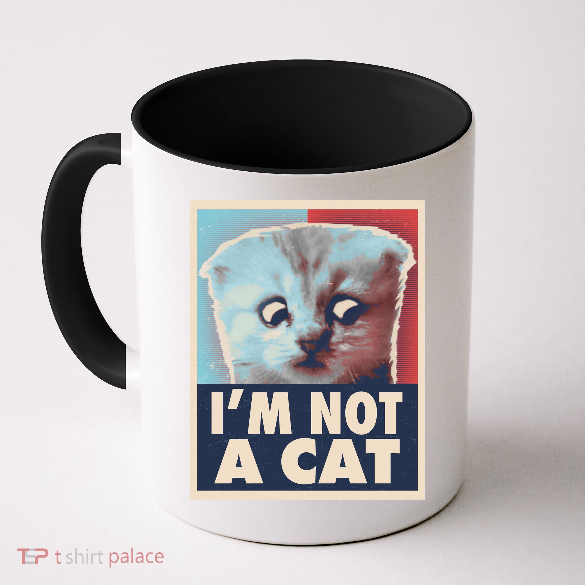 Funny Vintage I'm Not A Cat Zoom Lawyer Cat Meme Mug