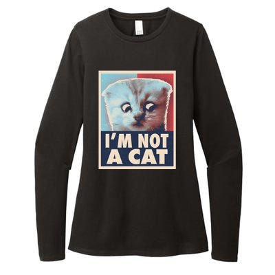 Funny Vintage I'm Not A Cat Zoom Lawyer Cat Meme Womens CVC Long Sleeve Shirt