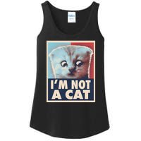 Funny Vintage I'm Not A Cat Zoom Lawyer Cat Meme Ladies Essential Tank