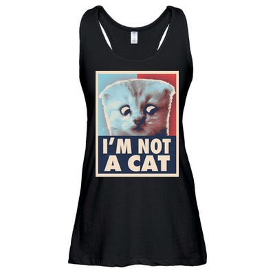 Funny Vintage I'm Not A Cat Zoom Lawyer Cat Meme Ladies Essential Flowy Tank
