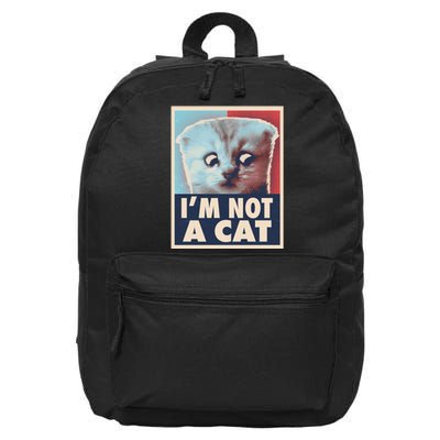 Funny Vintage I'm Not A Cat Zoom Lawyer Cat Meme 16 in Basic Backpack