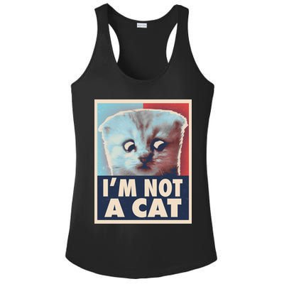Funny Vintage I'm Not A Cat Zoom Lawyer Cat Meme Ladies PosiCharge Competitor Racerback Tank