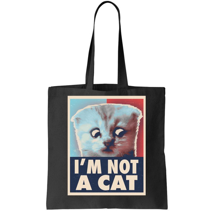 Funny Vintage I'm Not A Cat Zoom Lawyer Cat Meme Tote Bag