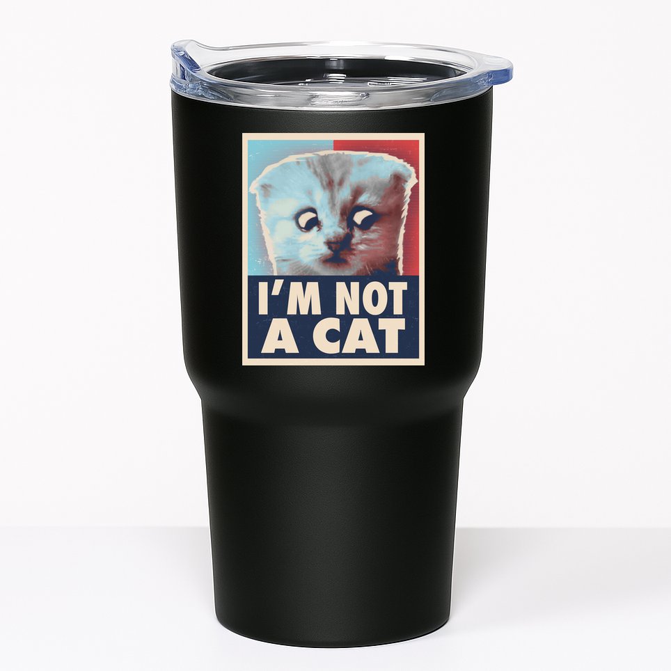 Funny Vintage I'm Not A Cat Zoom Lawyer Cat Meme Tumbler