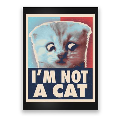 Funny Vintage I'm Not A Cat Zoom Lawyer Cat Meme Poster