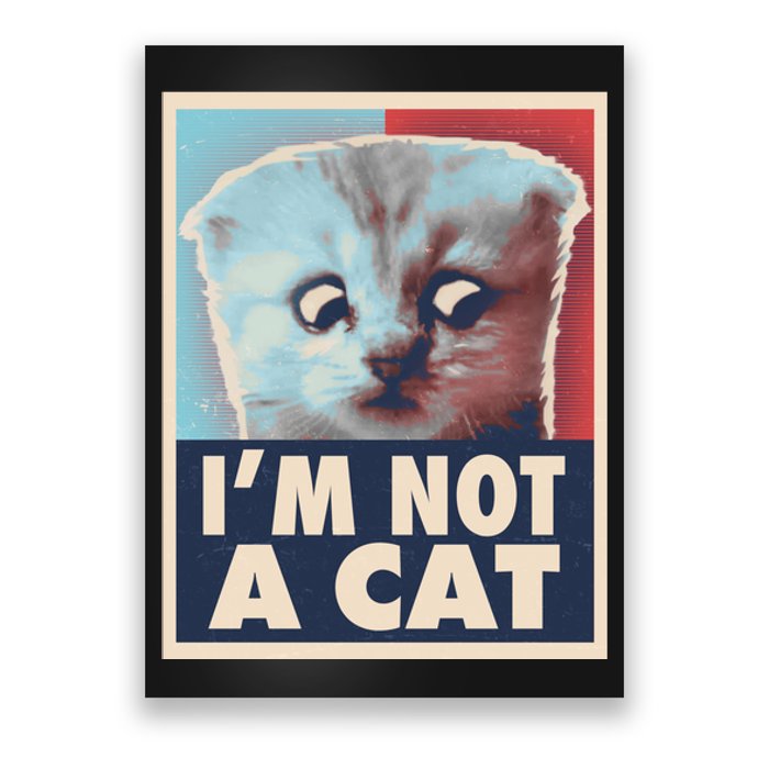 Funny Vintage I'm Not A Cat Zoom Lawyer Cat Meme Poster