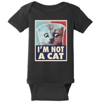 Funny Vintage I'm Not A Cat Zoom Lawyer Cat Meme Baby Bodysuit