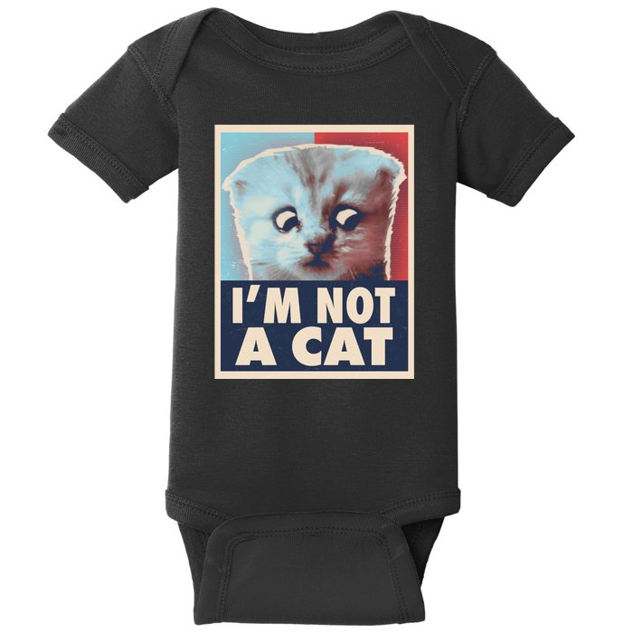 Funny Vintage I'm Not A Cat Zoom Lawyer Cat Meme Baby Bodysuit