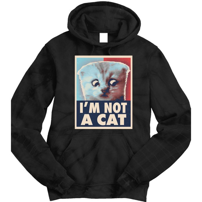 Funny Vintage I'm Not A Cat Zoom Lawyer Cat Meme Tie Dye Hoodie