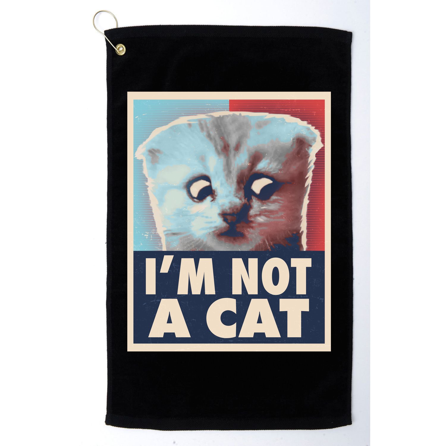 Funny Vintage I'm Not A Cat Zoom Lawyer Cat Meme Golf Towel