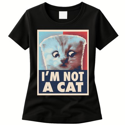 Funny Vintage I'm Not A Cat Zoom Lawyer Cat Meme Womens T-Shirt