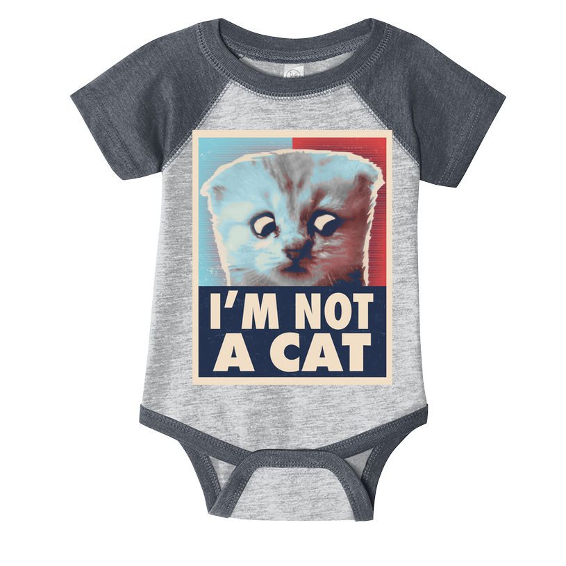 Funny Vintage I'm Not A Cat Zoom Lawyer Cat Meme Infant Baby Jersey Bodysuit