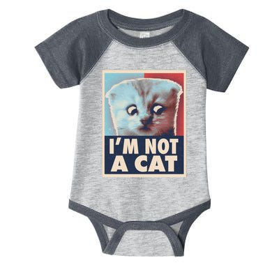 Funny Vintage I'm Not A Cat Zoom Lawyer Cat Meme Infant Baby Jersey Bodysuit