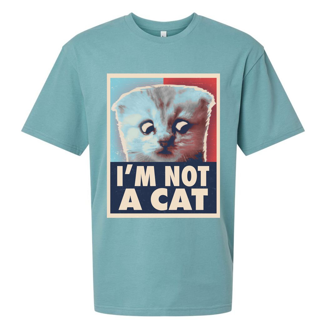 Funny Vintage I'm Not A Cat Zoom Lawyer Cat Meme Sueded Cloud Jersey T-Shirt