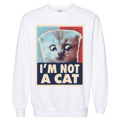 Funny Vintage I'm Not A Cat Zoom Lawyer Cat Meme Garment-Dyed Sweatshirt