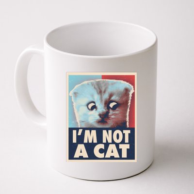 Funny Vintage I'm Not A Cat Zoom Lawyer Cat Meme Coffee Mug