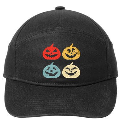 Funny Vintage Jack O Lanterns Pumkin 7-Panel Snapback Hat