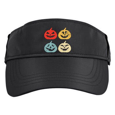 Funny Vintage Jack O Lanterns Pumkin Adult Drive Performance Visor