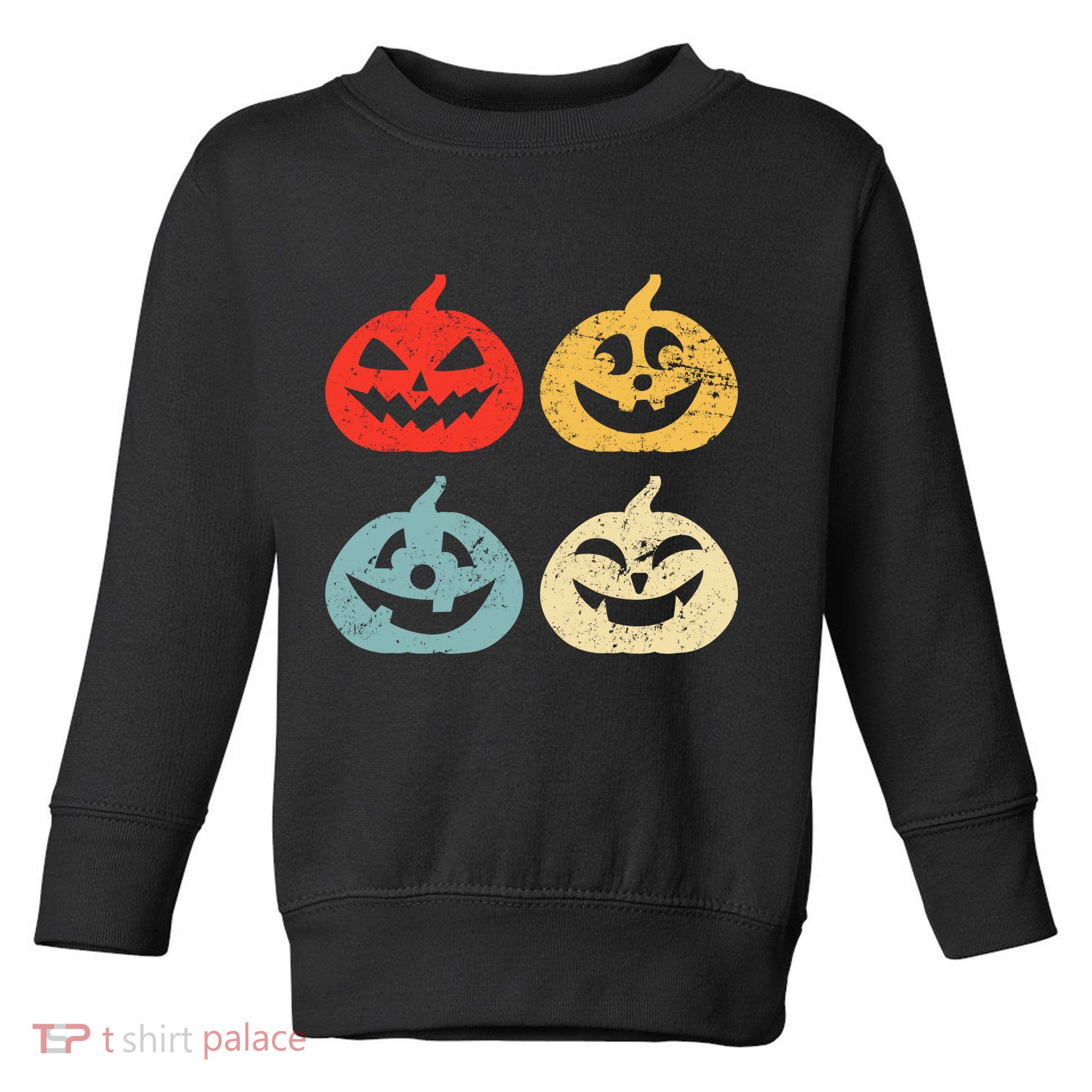 Funny Vintage Jack O Lanterns Pumkin Toddler Sweatshirt