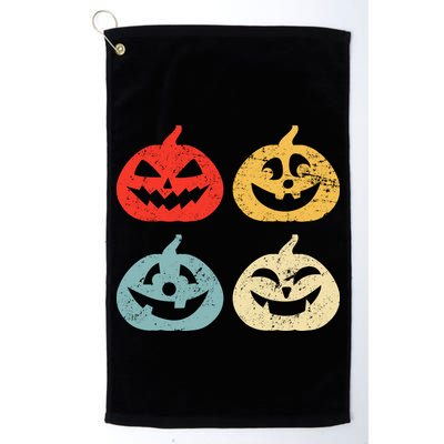 Funny Vintage Jack O Lanterns Pumkin Golf Towel