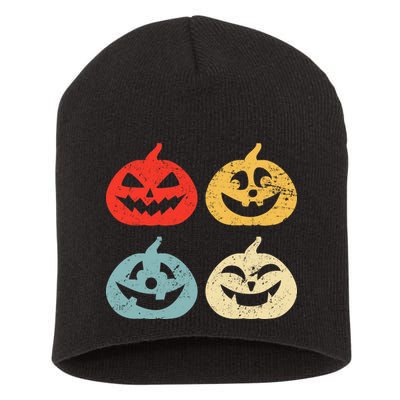 Funny Vintage Jack O Lanterns Pumkin Short Acrylic Beanie