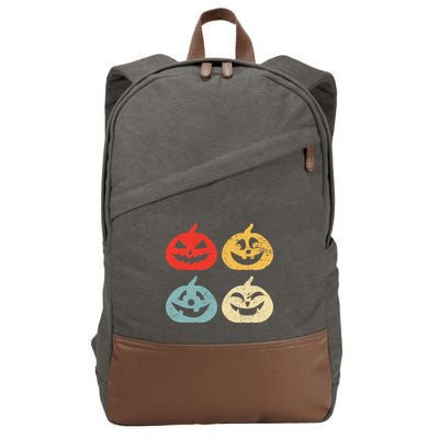 Funny Vintage Jack O Lanterns Pumkin Cotton Canvas Backpack