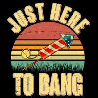 Funny Vintage Just Here To Bang July 4th Backpack