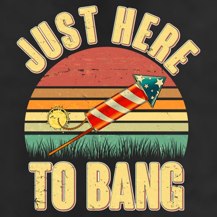Funny Vintage Just Here To Bang July 4th Hat