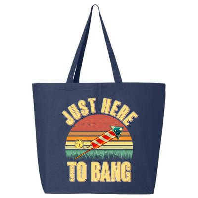Funny Vintage Just Here To Bang July 4th 25L Jumbo Tote