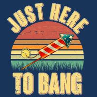 Funny Vintage Just Here To Bang July 4th Kids T-Shirt