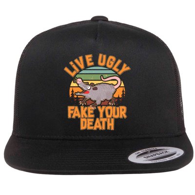 Funny Vintage Live Ugly Fake Your Death Flatbill Hat