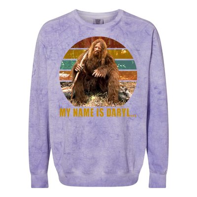 Funny Vintage My Name is Daryl Big Foot Colorblast Crewneck Sweatshirt