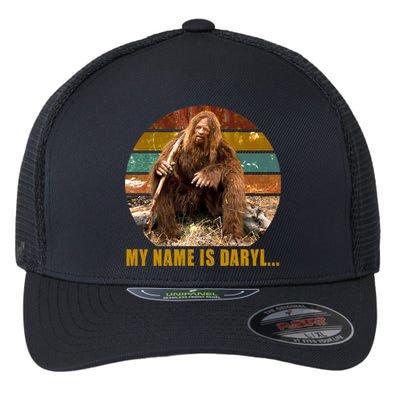 Funny Vintage My Name is Daryl Big Foot Flexfit Unipanel Trucker Cap