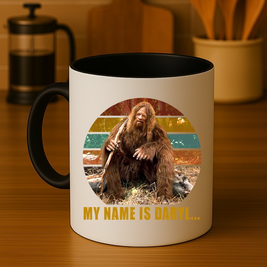Funny Vintage My Name is Daryl Big Foot Mug