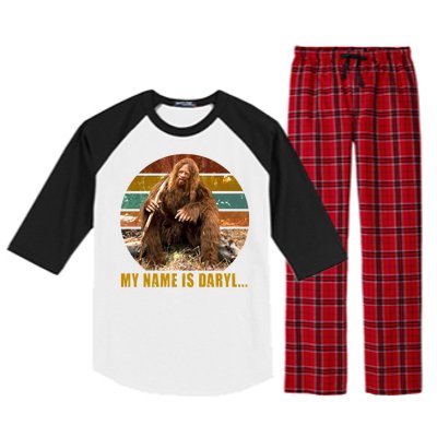 Funny Vintage My Name is Daryl Big Foot Raglan Sleeve Pajama Set